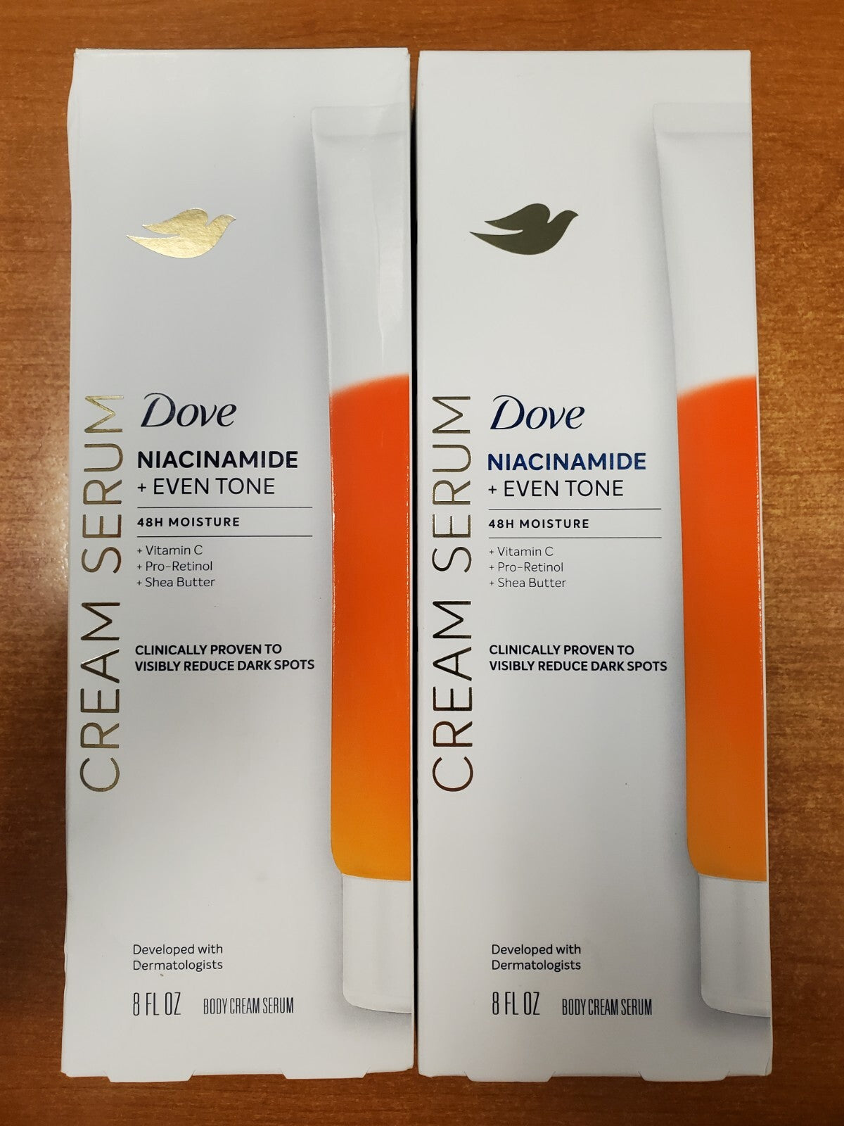 Dove Body Cream Serum Niacinamide Even Tone Lotion 2 Pack, 8 oz
