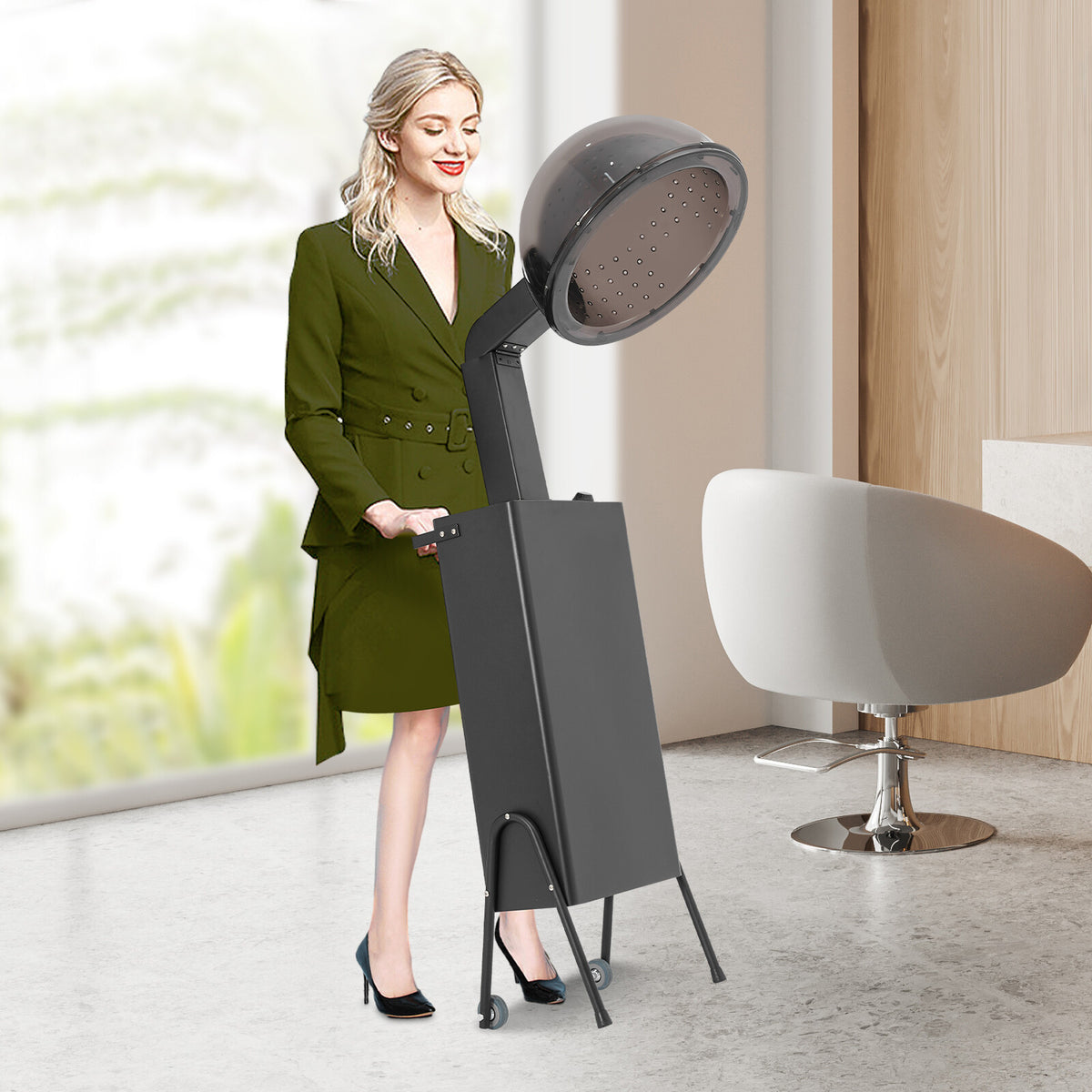 Salon Hair Dryer with Adjustable Temperature 1200W Freestanding Hair Styling Machine