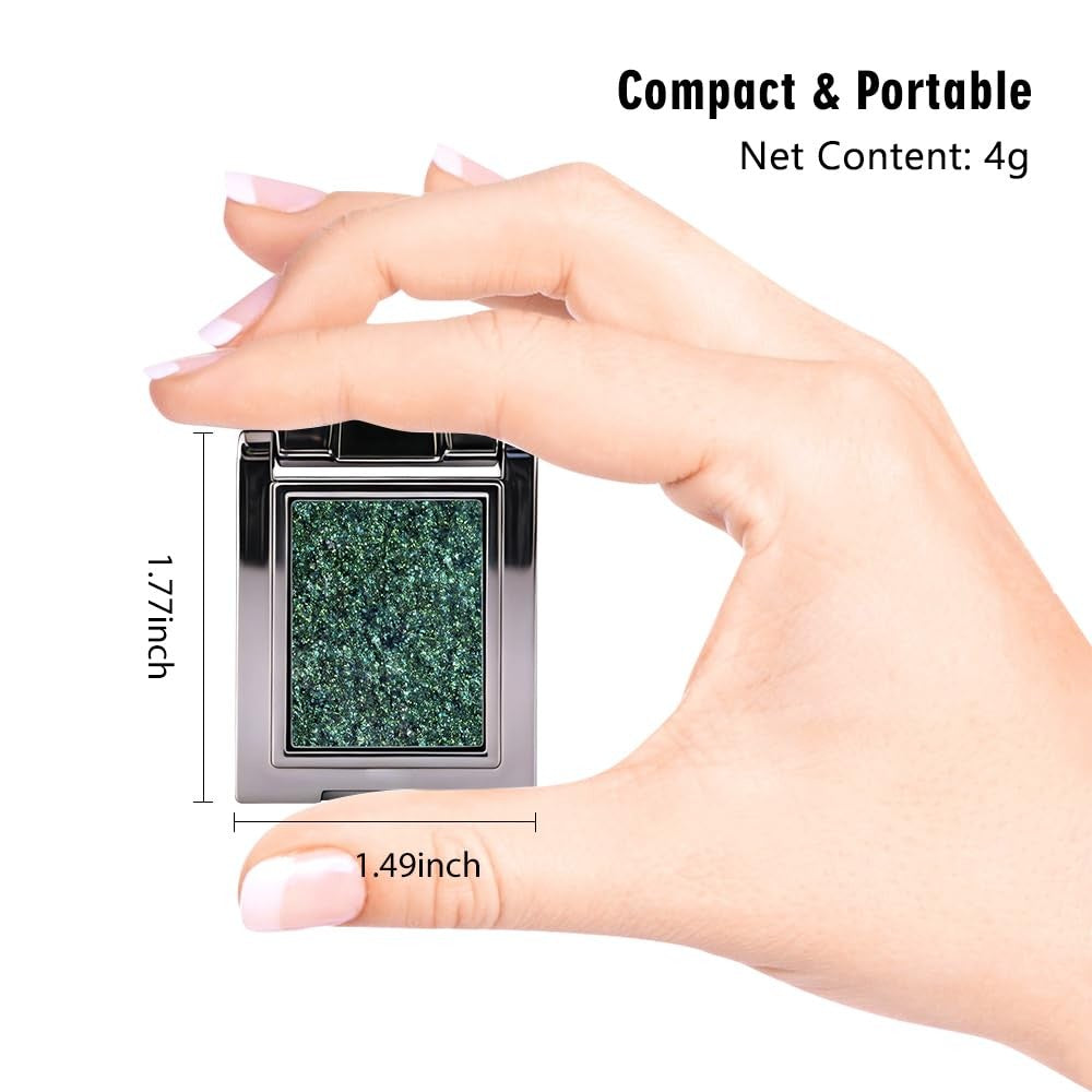 Sparkly Eyeshadow Palette - Green, 0.04 Ounce, Compact Makeup