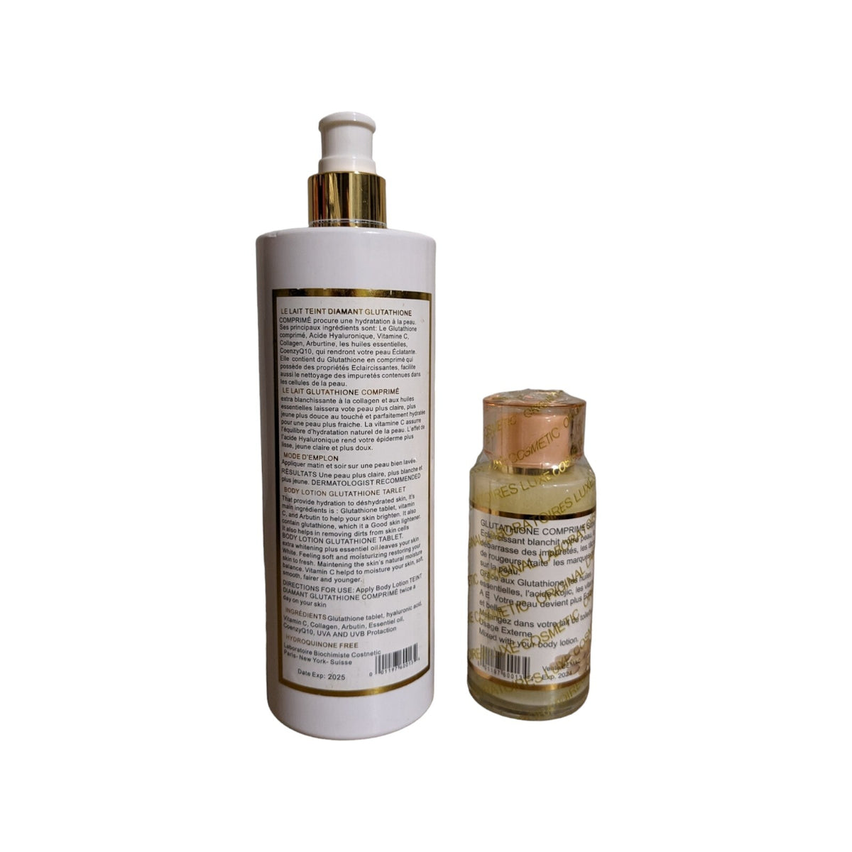 Glutathione Skin Whitening Lotion Set with Soap & Serum - 100ml