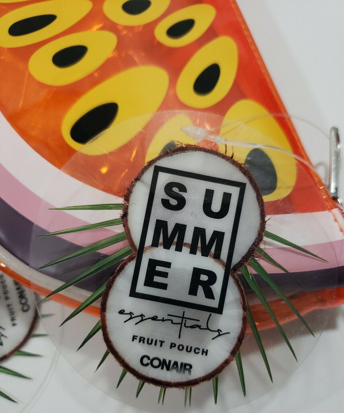 Conair Summer Fruit Pouch Watermelon Makeup Bag - Orange & Green