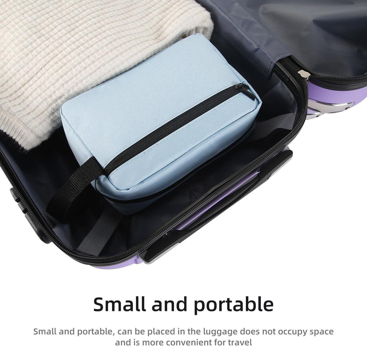Travel Toiletry Bag for Women & Men Hanging Cosmetic Organizer Sky Blue