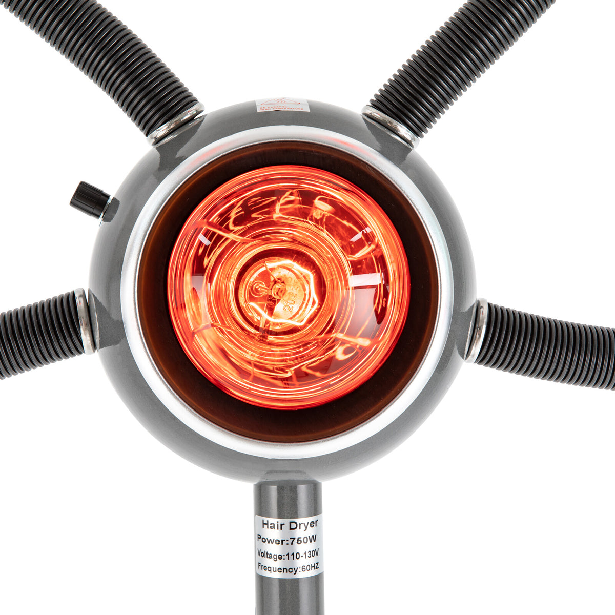 5-Head Salon Hair Steamer with Rolling Stand 750W Infrared Hair Hood