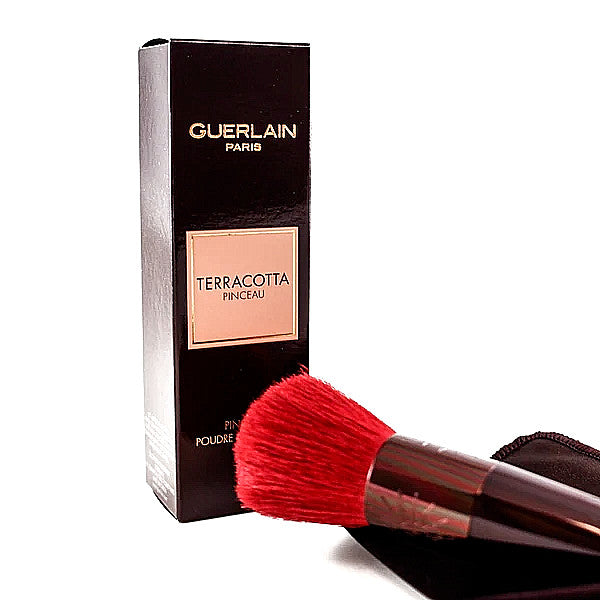 Guerlain Terracotta Bronzing Powder Brush - Soft Natural Bristles, NIB with Pouch