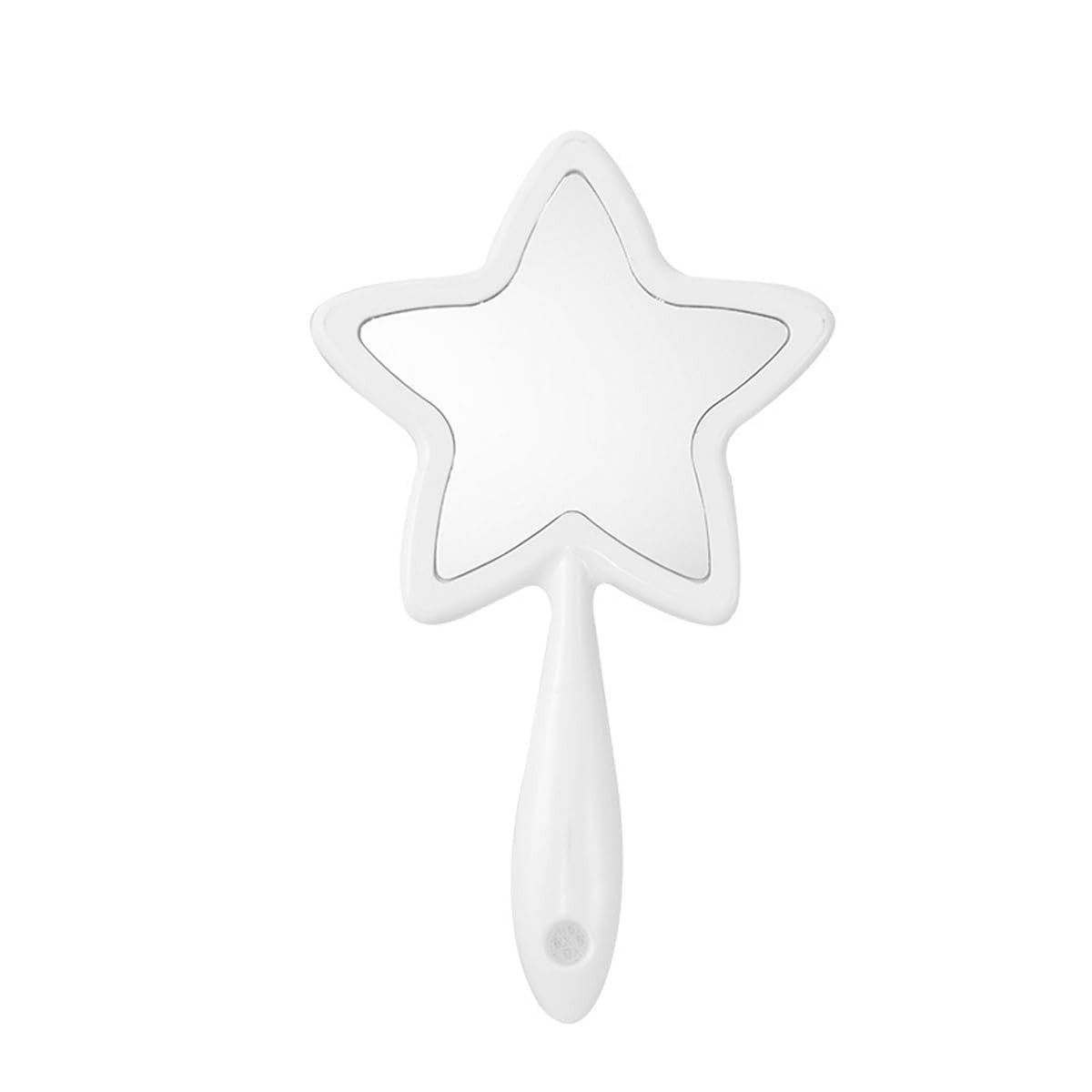Star-Shaped Handheld Makeup Mirror Portable Cosmetic Mirror White