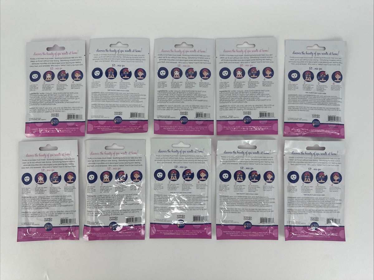Detox Reveal Clear Skin Facial Sheet Mask - 10 Pack