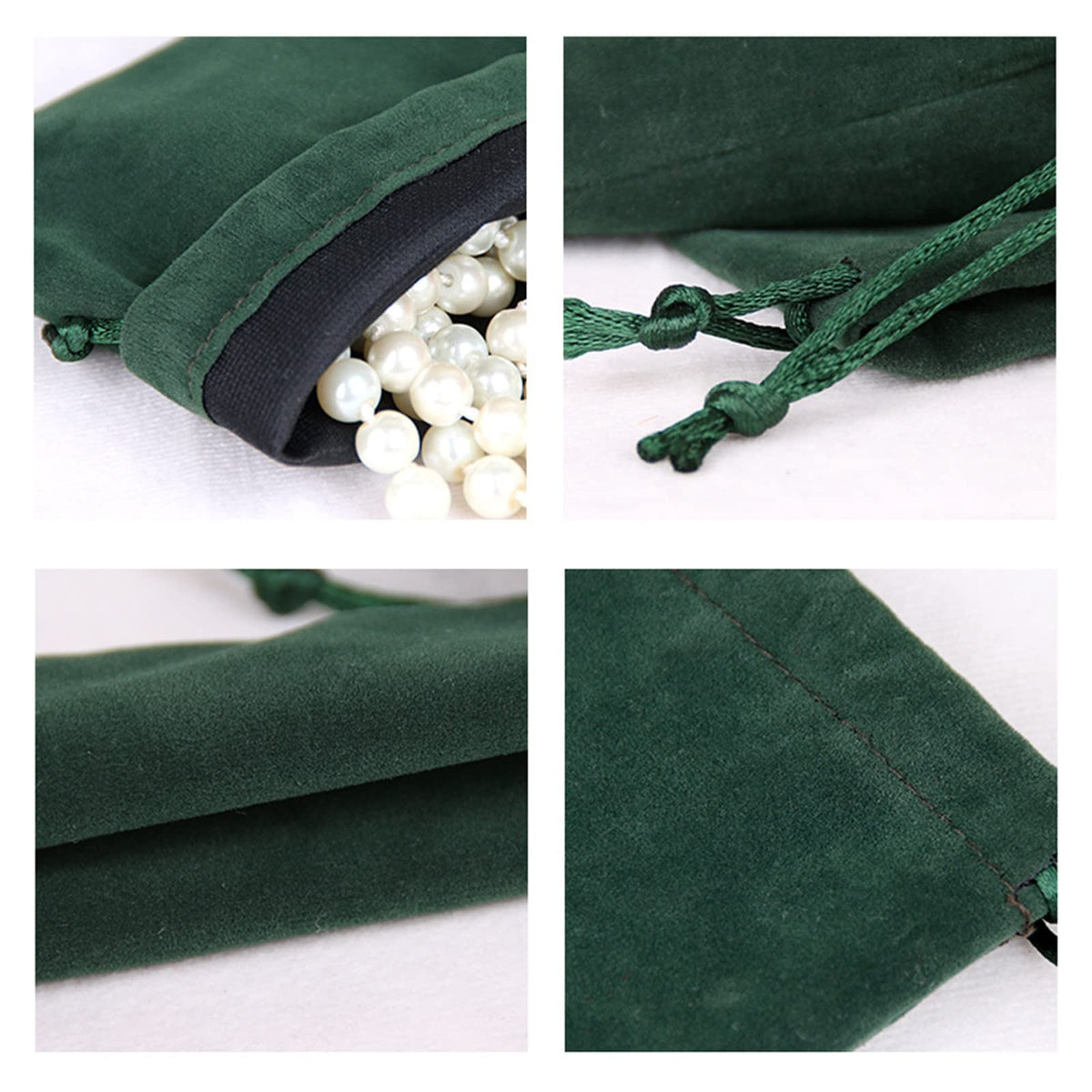 Large Velvet Drawstring Storage Pouch Set - 8 Pack 8x10 Inch Organizing Bags