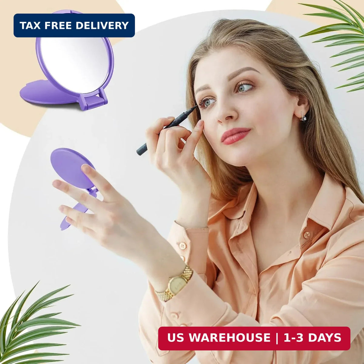 Mini Folding Pocket Makeup Mirrors Bulk Set - Colorful Compact with Stand for Travel & Gifts