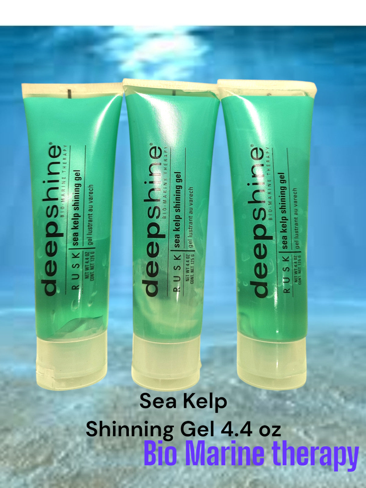 Sea Kelp Hair Gel - Deep Shine Marine Therapy 4.4 oz Pack of 3