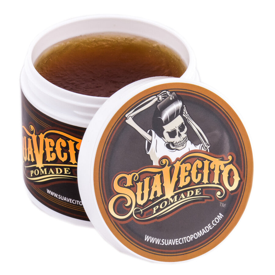 Suavecito Original Hold Pomade 4 oz Water-Based Styling for Slick Back & Pompadour