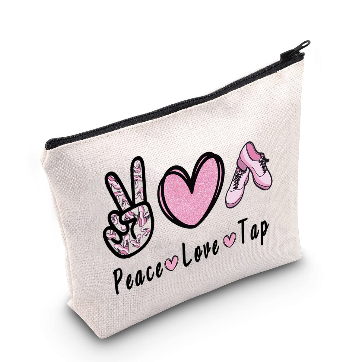 Tap Dance Cosmetic Bag - Travel Makeup Organizer with Waterproof Interior