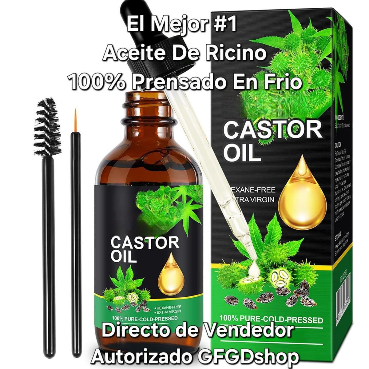 Organic Black Castor Oil for Hair & Skin - 100% Pure Jamaican Virgin Cold Pressed
