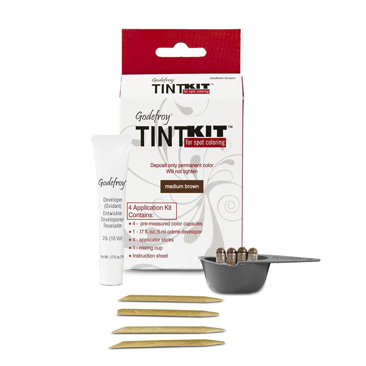 Hair Color Spot Tint Kit - Multiple Shades for Gray Covering & Facial Hair