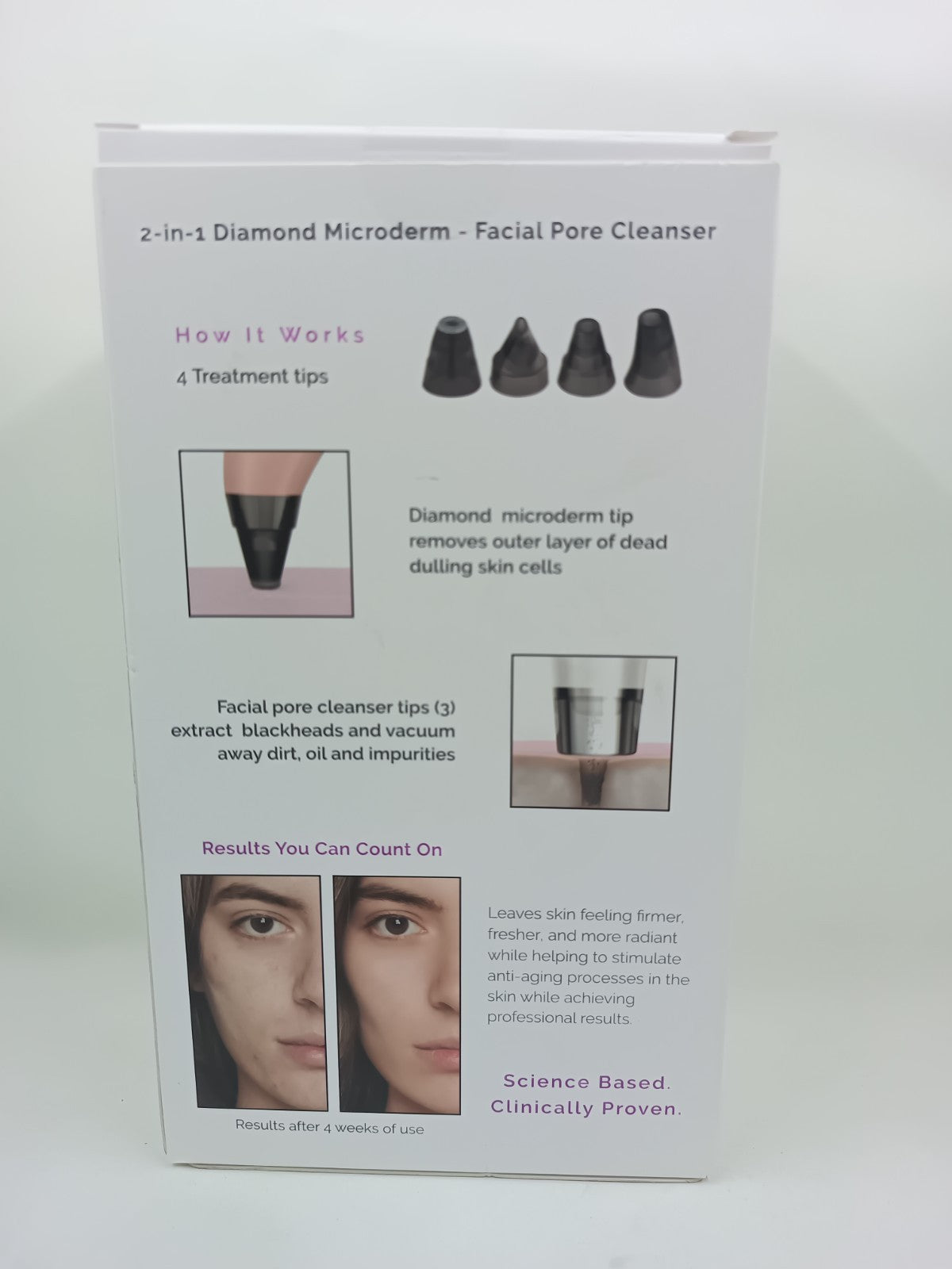 Microdermabrasion Pore Extraction Skin Resurfacing System for Facial Cleansing Pink
