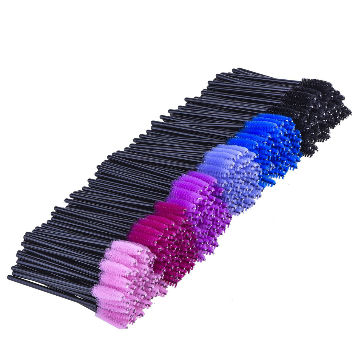 Disposable Eyelash Mascara Wands Set - Multicolor Head, 300 Pieces