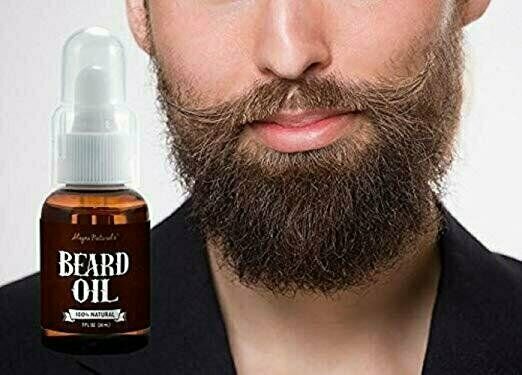 Organic Beard Oil & Leave-In Conditioner - Unscented Jojoba & Argan Oil, 1 oz