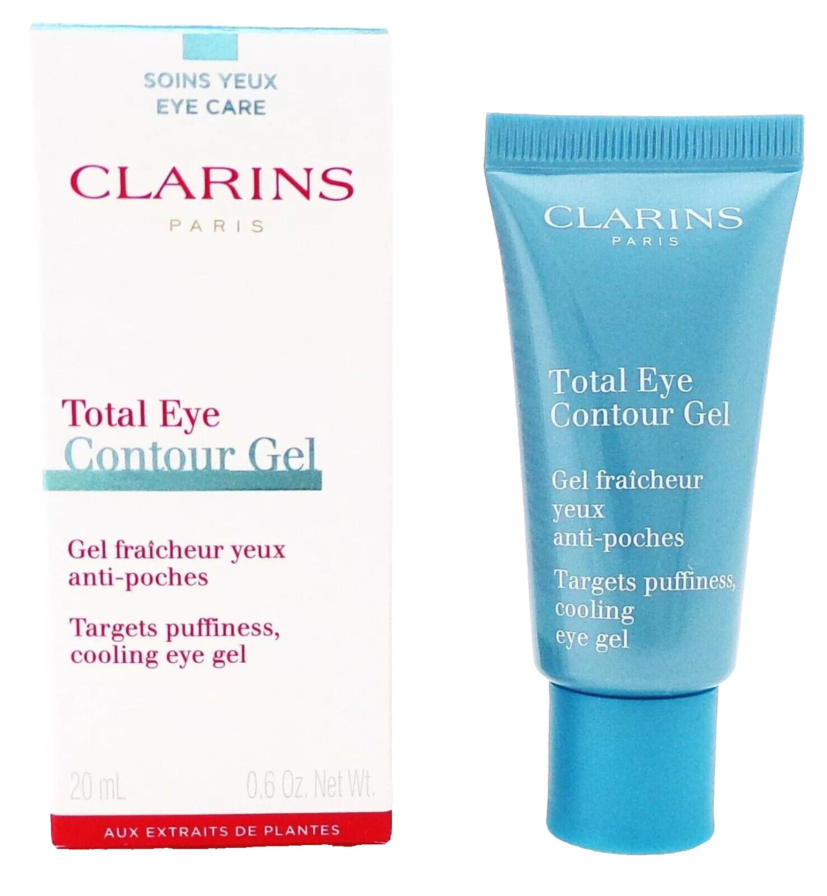 Clarins Total Eye Contour Gel - 20ml Hydrating Eye Care for Puffiness & Dark Circles