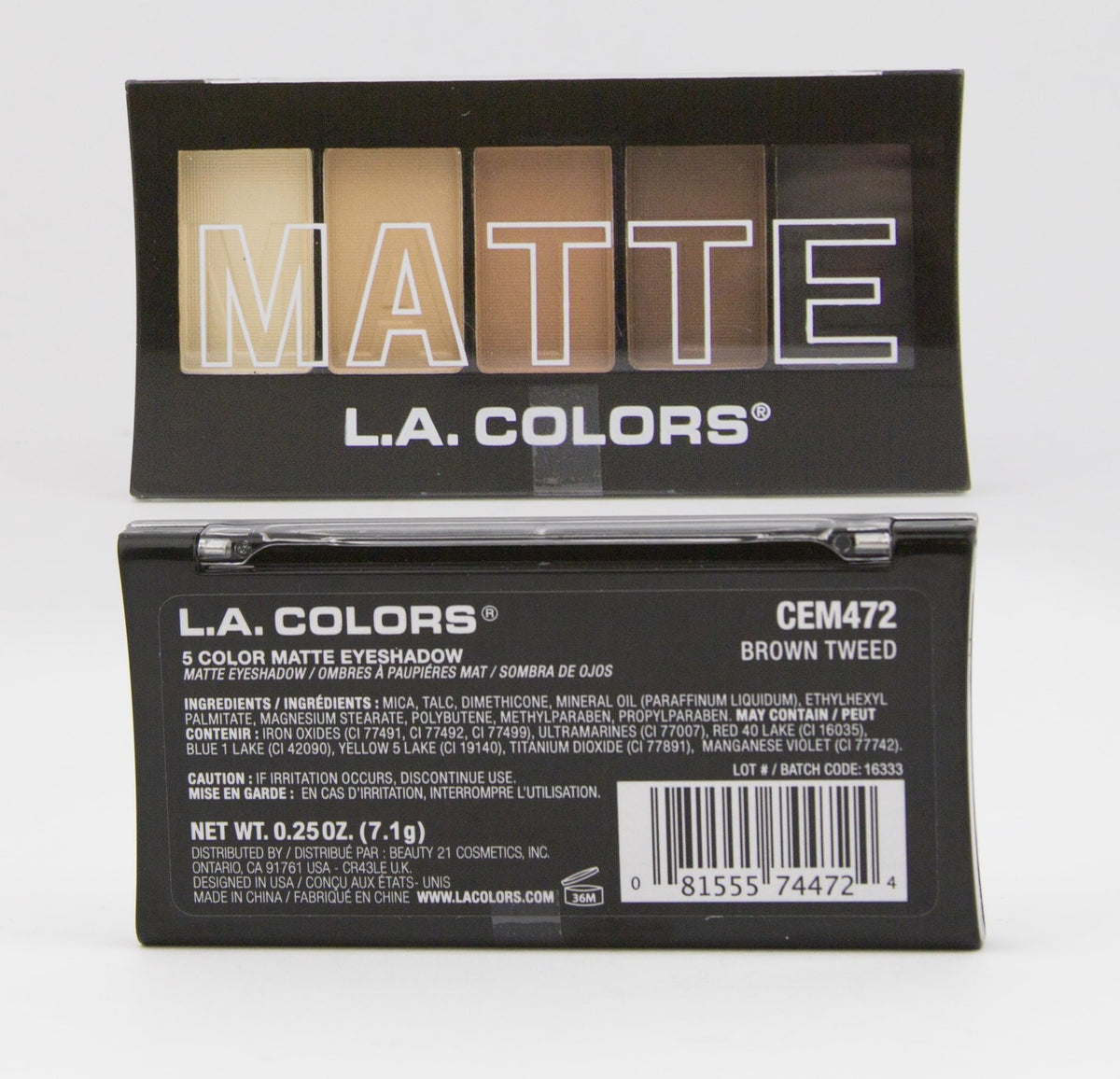 Matte Eyeshadow Palette - 5 Neutral Brown Shades for Versatile Looks