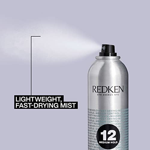 Redken Brushable Hairspray 12 Medium Hold - 2 Pack, Flexible & Shine