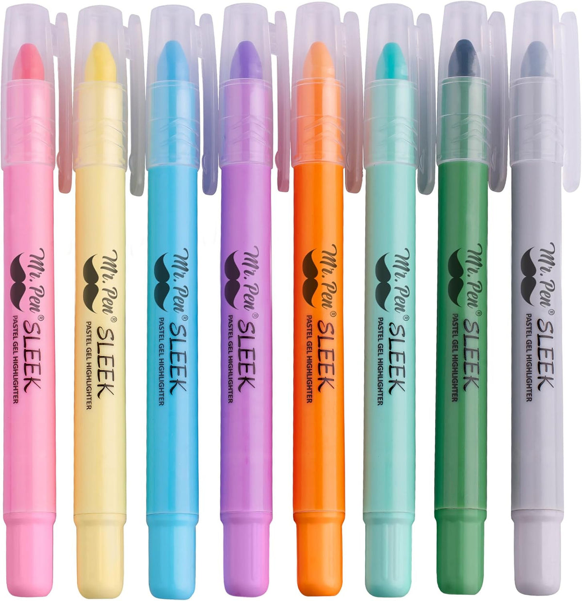 No Bleed Gel Highlighters 8 Pack for Bible Journaling & Note-taking