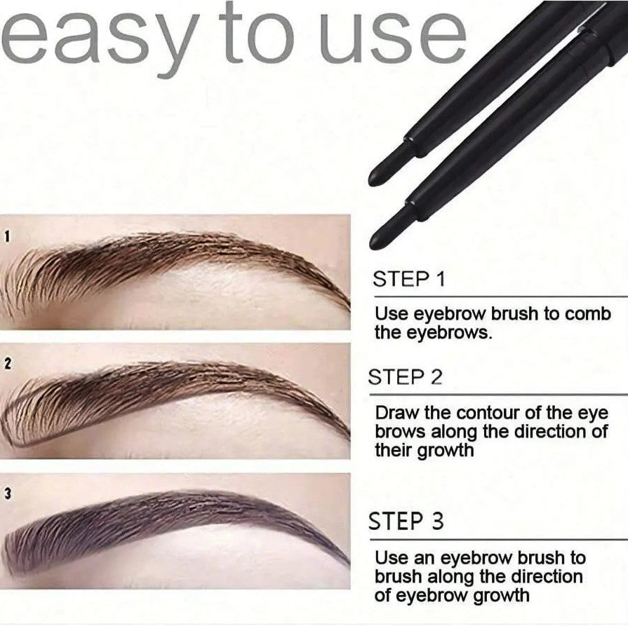 Waterproof Black Eyeliner Pencil Set - Long-Lasting Smudge-Proof Makeup Kit