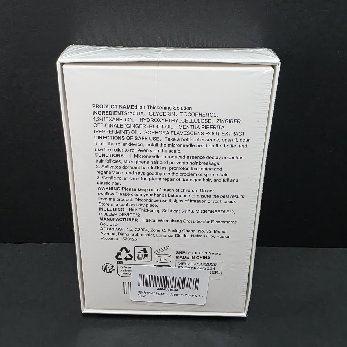 Microneedle Hair Thickening Serum Kit - 30 ml (6 Vials)