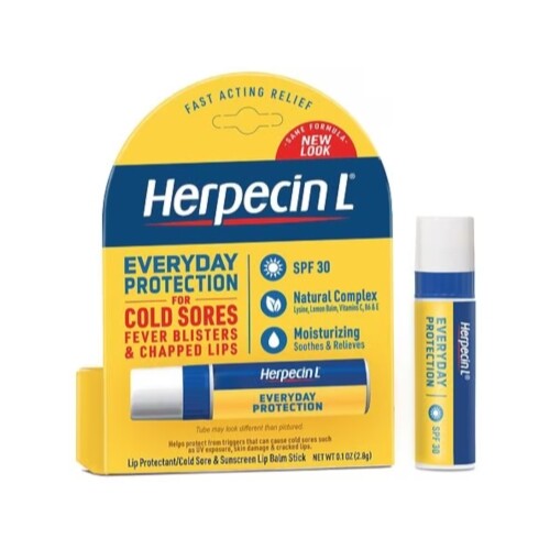 Lip Balm Stick SPF 30 Sunscreen for Cold Sores - 2 Pack, 0.10oz