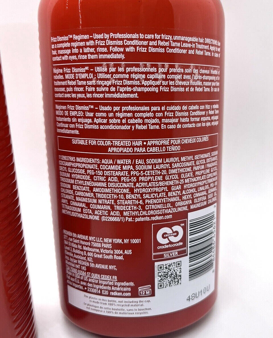 Redken Frizz Dismiss Shampoo & Conditioner Duo 16.9 oz Anti-Frizz Hair Care Set