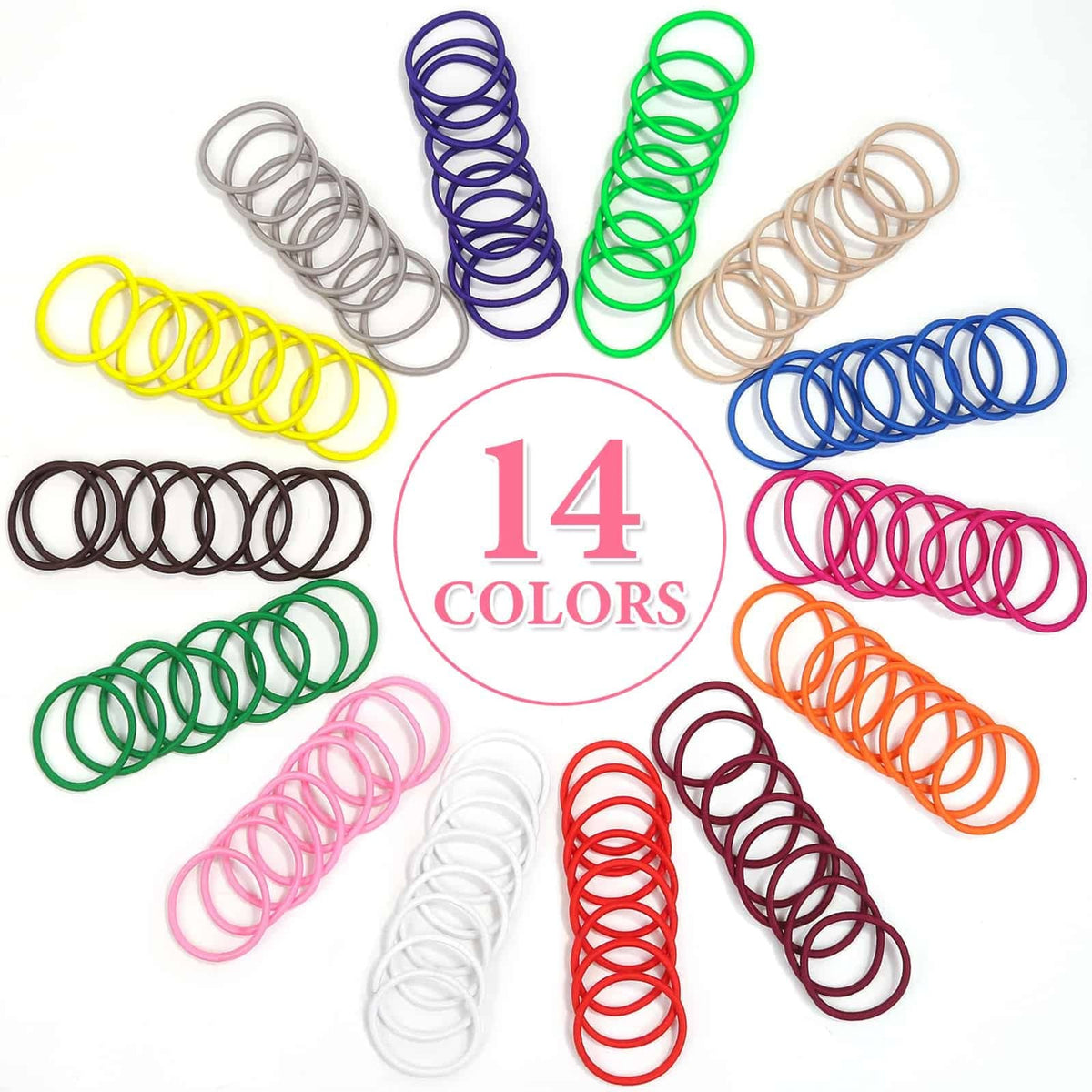 Anezus 200 Pcs Hair Ties for Women Girls Elastics Bands Ponytail Holde