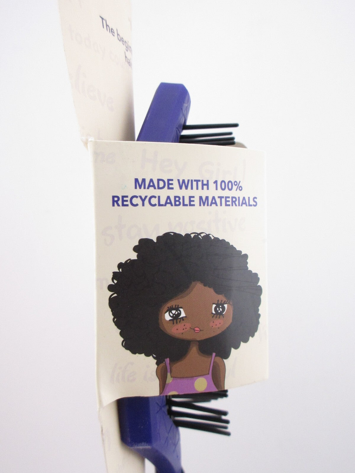 Tear-Free Vented Detangler Hair Brush - Purple, No Pain, No Tangle