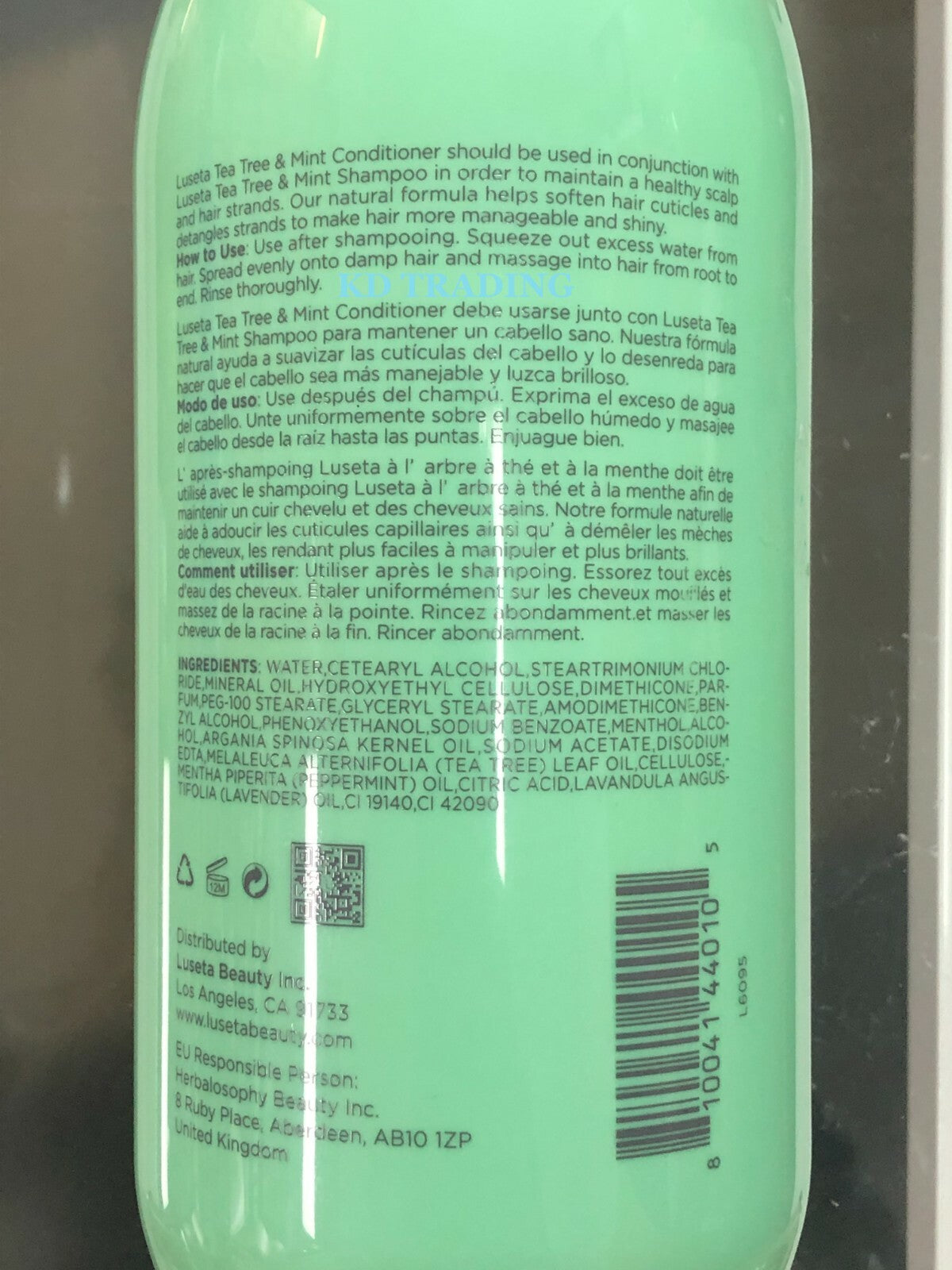 LUSETA Tea Tree & Mint Shampoo & Conditioner Set for All Hair Types