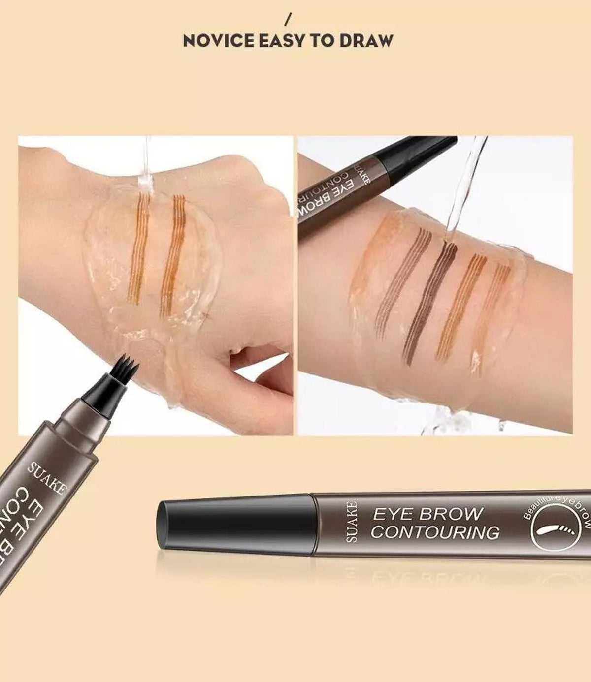 Liquid Eyebrow Pen Waterproof Microblading Tint - Dark Brown
