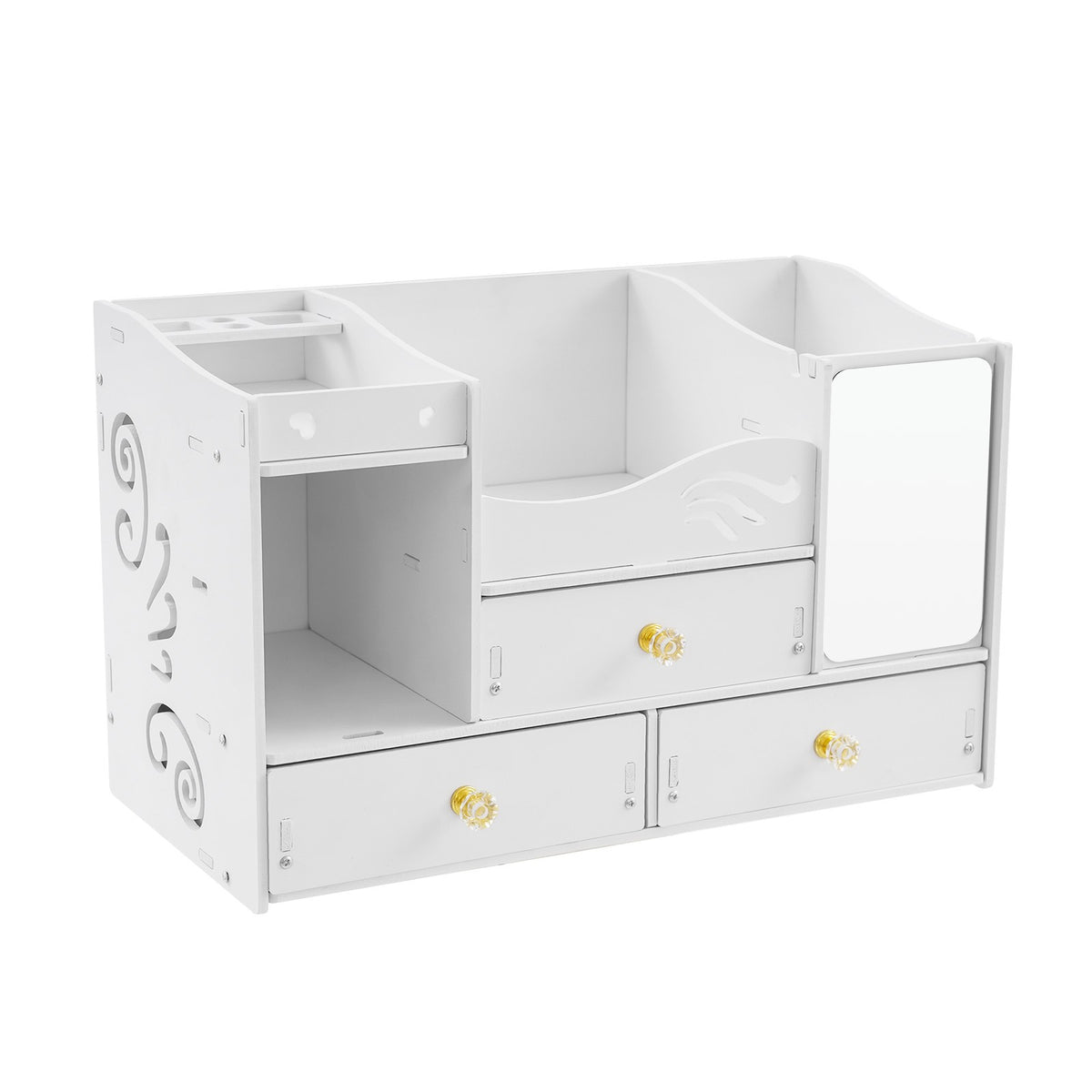 Dresser Makeup Organizer with Drawers and Compartments - Cosmetic Storage Box