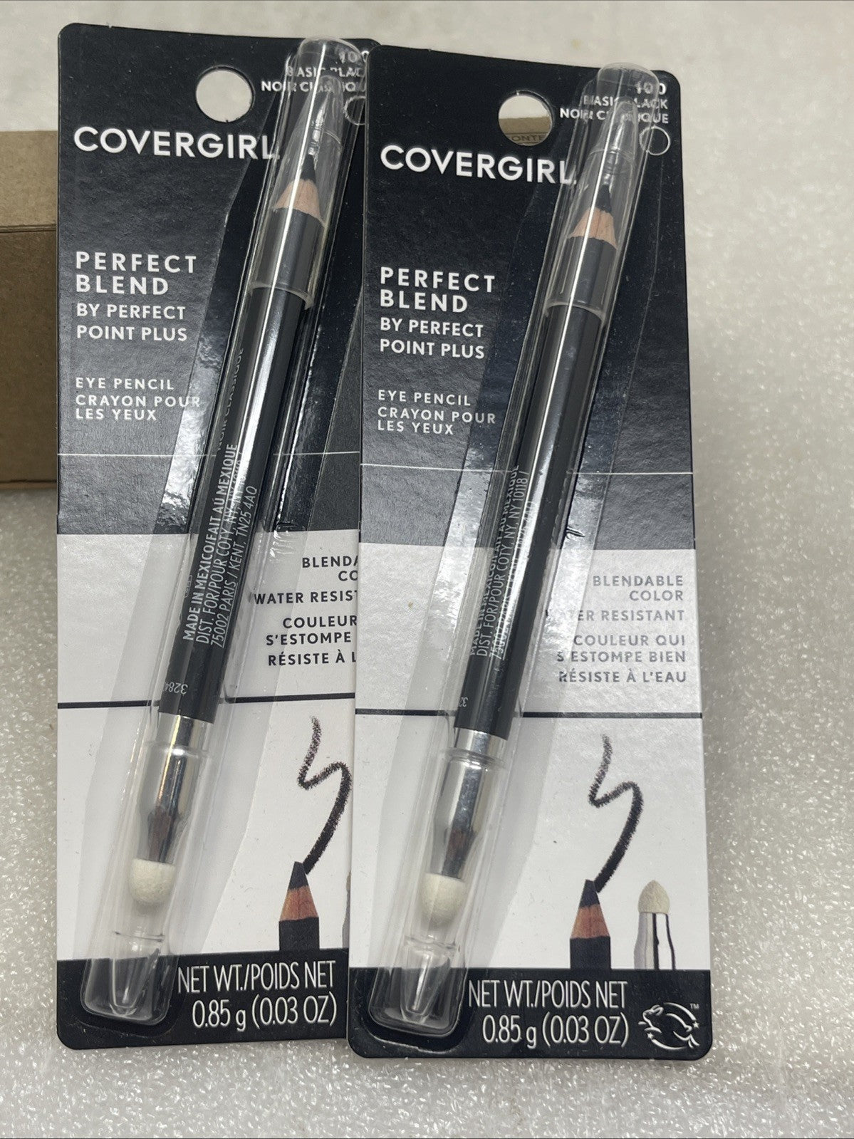 CoverGirl Perfect Blend Perfect Point Eye Liner Pencils - Black, Set of 4
