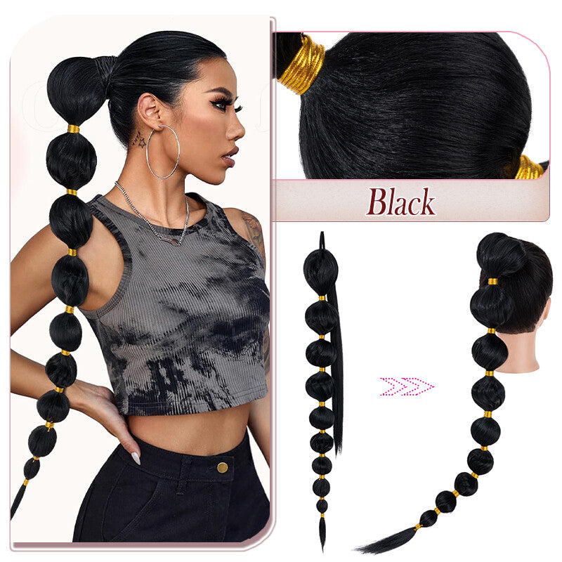 34-Inch Thick Braiding Hair Extensions for Ponytail Wraps - Multiple Colors