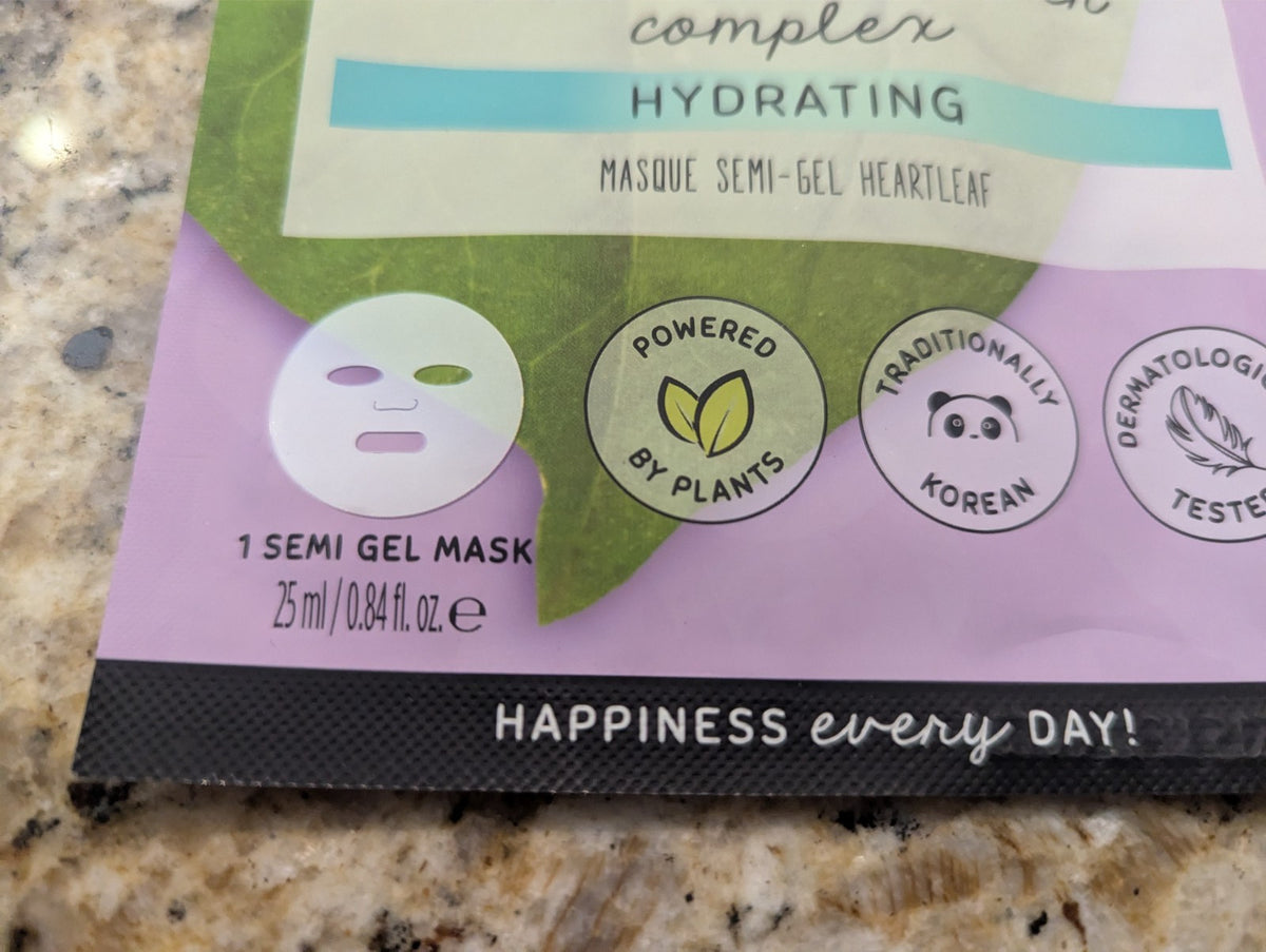 Heartleaf Semi Gel Hydrating Face Mask, 2 Pack