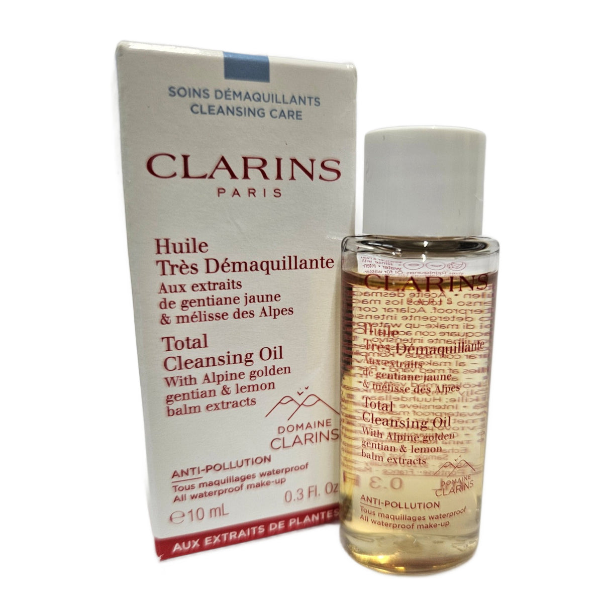 Clarins Waterproof Makeup Remover Cleansing Oil Travel Size 10ml 3-Pack