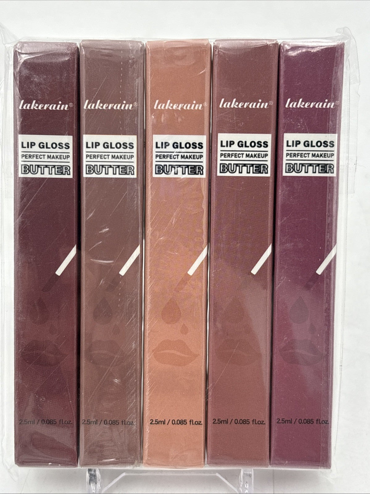 Pink Light Brown Honey Tinted Lip Gloss Set - Nourishing Hydrating Lip Plumper