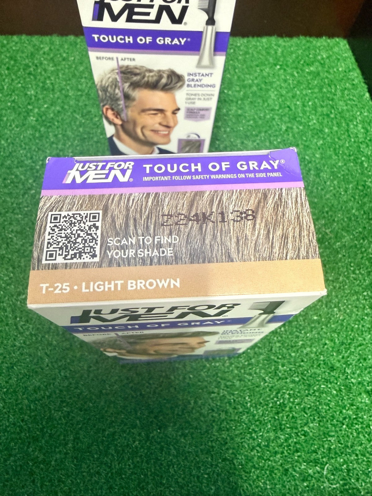 Touch of Gray Hair Color with Comb Applicator, T-25 Light Brown, 3-Pack