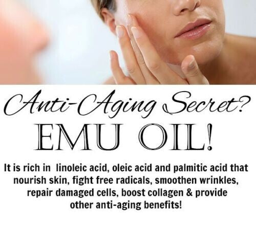 100% Pure Emu Oil - Triple Refined - Anti-Aging Skin Care