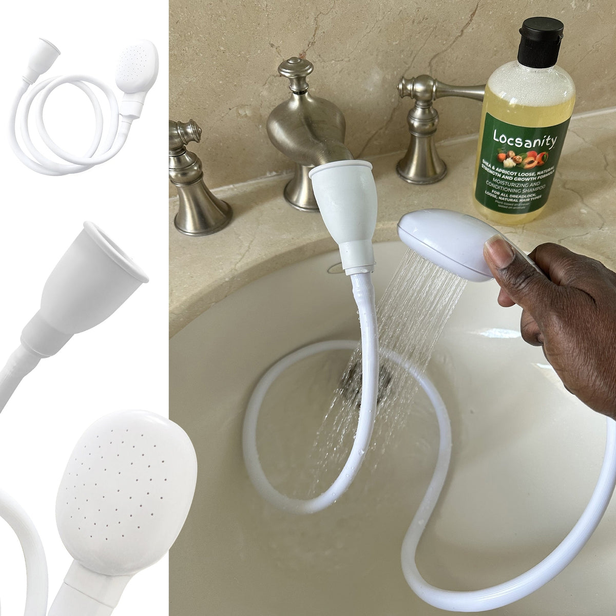 Shampoo Spray Hose Attachment For Faucets - Dreadlocks, No more neck