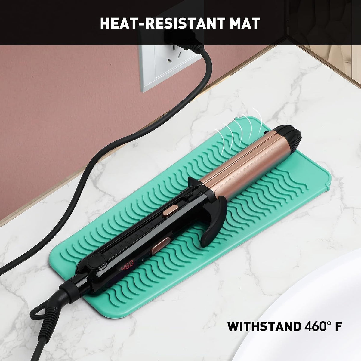 Heat-Resistant Silicone Hair Tool Pouch and Mat - Safe Storage & Heat Protection