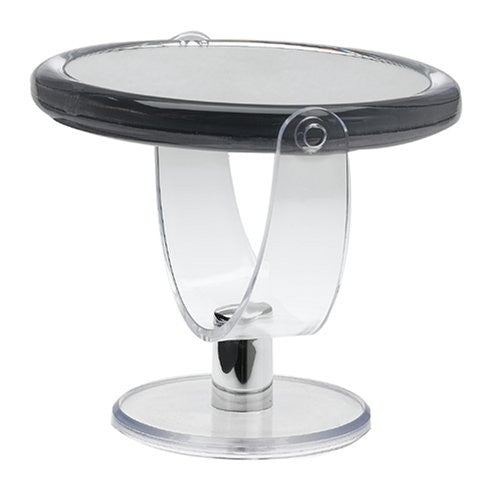 Double-Sided Vanity Makeup Mirror with 12x Magnification, 6.75-Inch Diameter, Clear