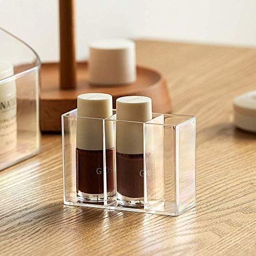 Clear Makeup Organizer Tray with 9 Compartments - Cosmetic Storage Holder