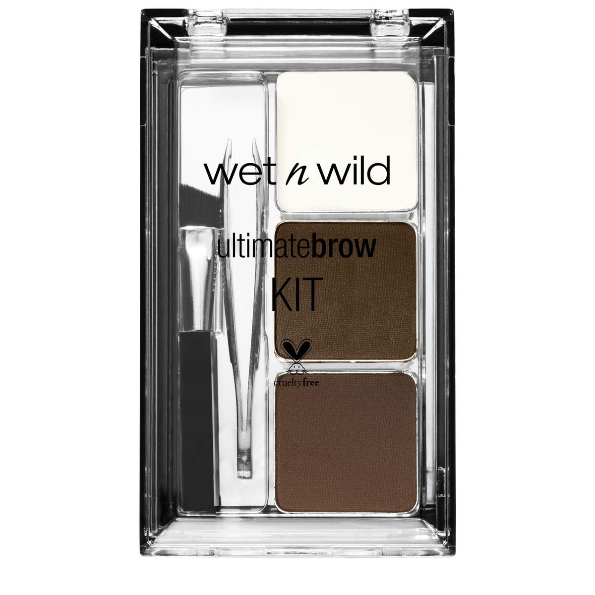 Eyebrow Makeup Kit with Tweezers & Wax - Dark Brown, Portable Grooming Set