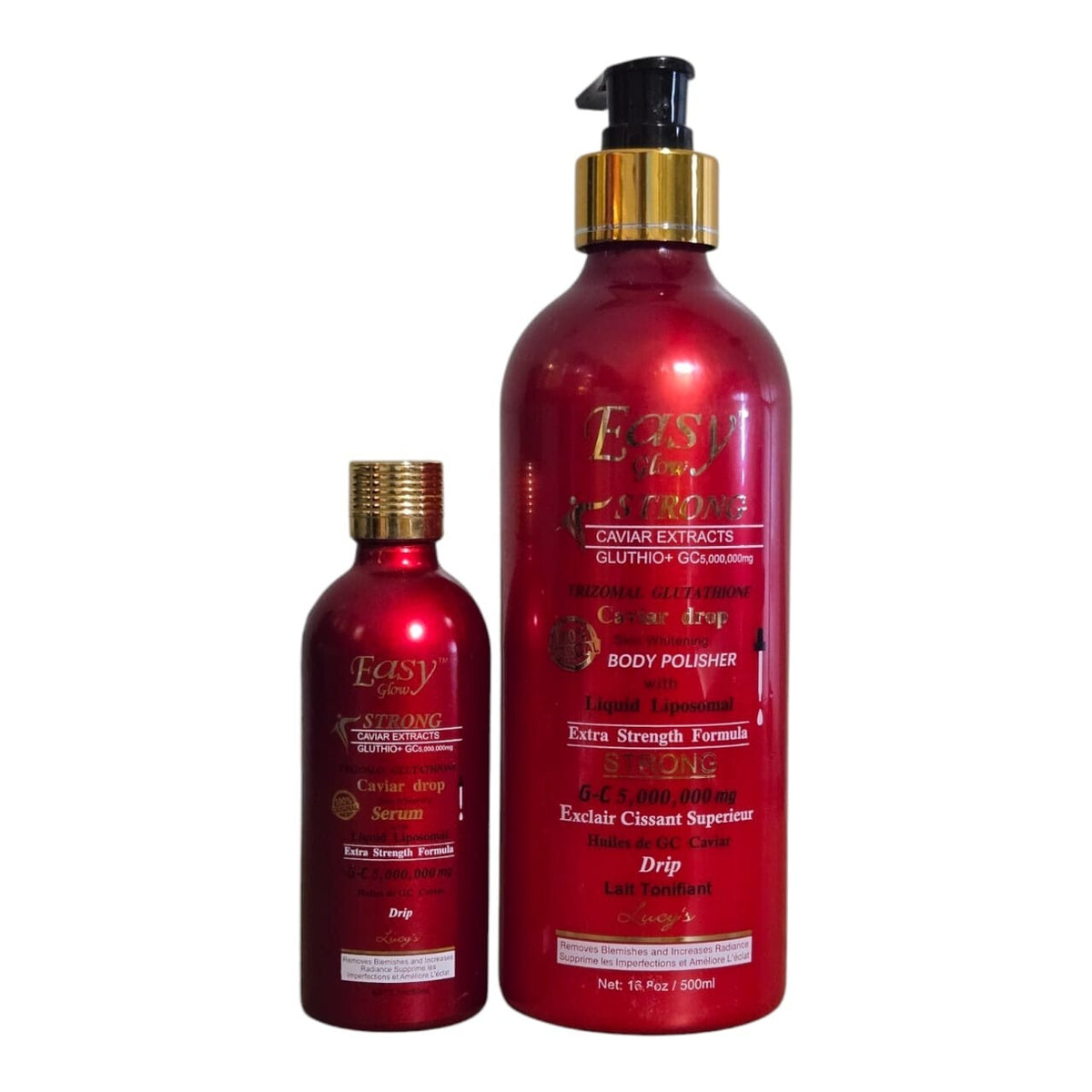 Easy Glow Caviar Drop Body Polisher Lotion & Serum Set 500ml + 80ml