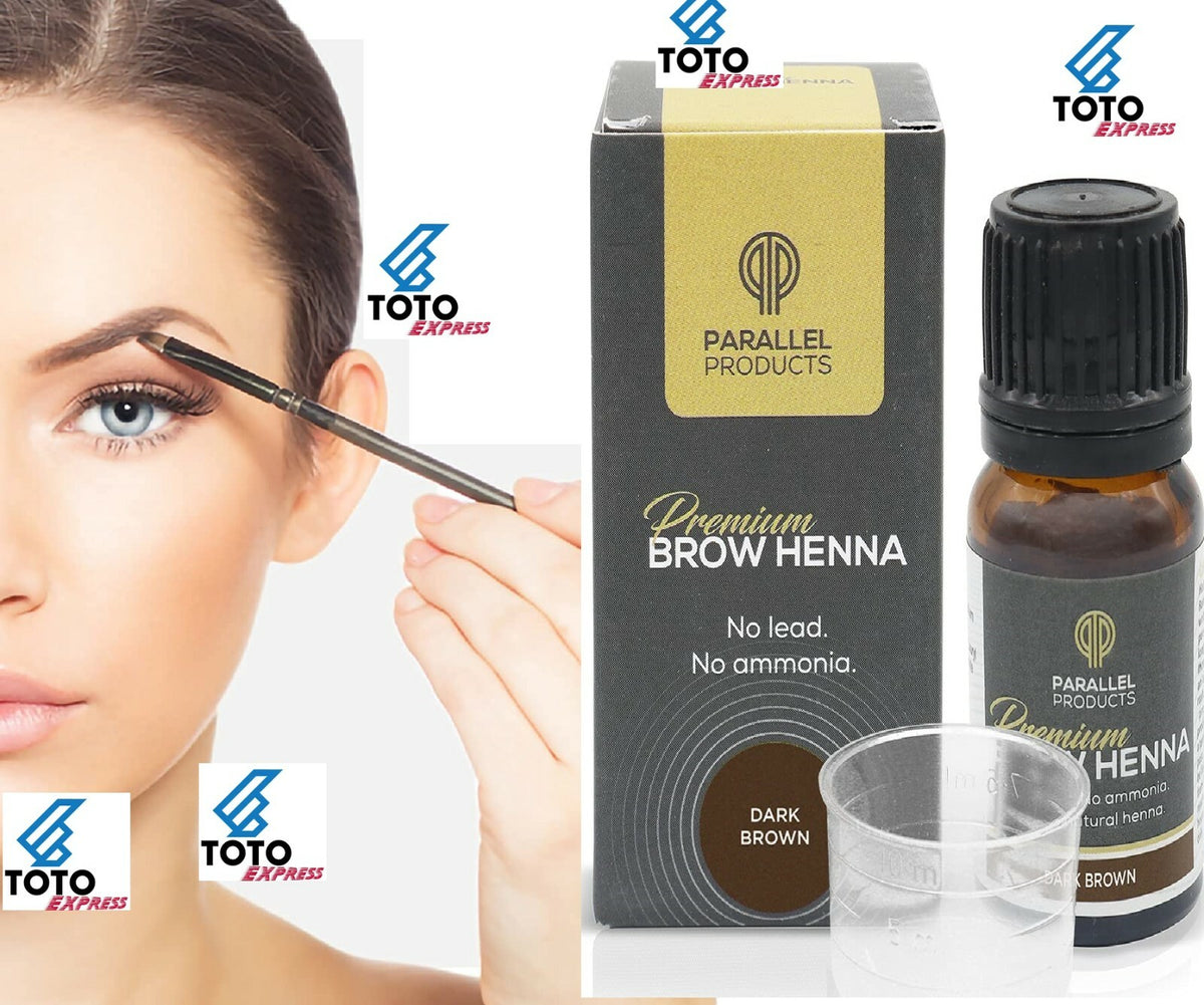 Henna Brow Kit for Eyebrow Coloring and Toning - Medium Brown