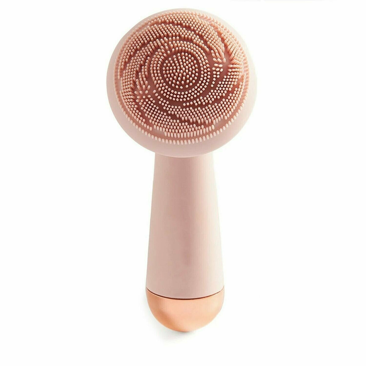 Silicone Facial Cleansing Brush with Charging Dock - Rose Gold