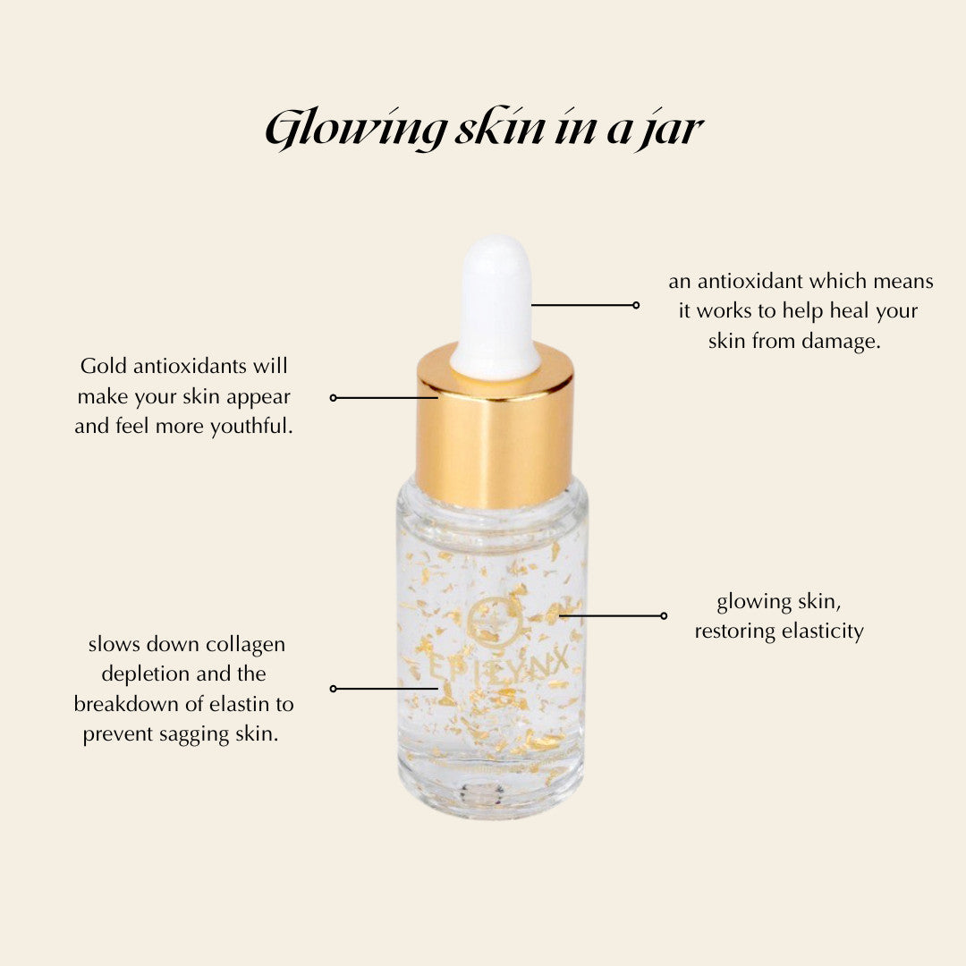 24K Gold Radiance Serum & Moisturizer - Vegan, Gluten-Free, Hydrating & Illuminating Face Treatment