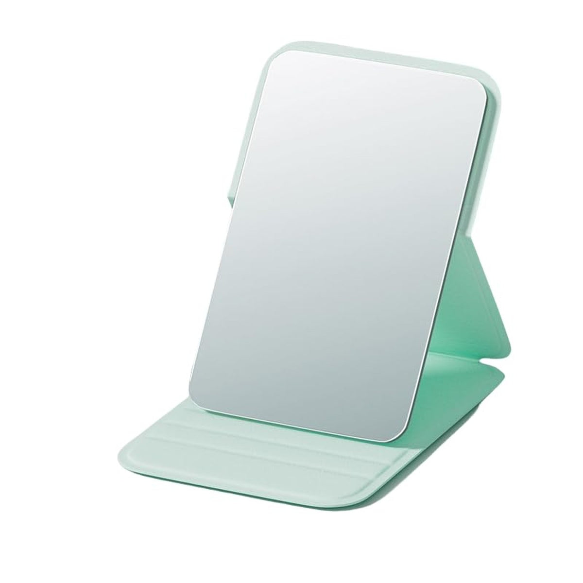 Portable Rectangular Makeup Mirror with LED Lighting, Pink
